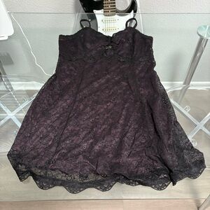Chic Black Lace Mini Dress